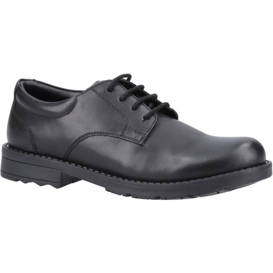 Hush Puppies Bruno Senior Leather Boys's Black Derby Shoes - Image 1