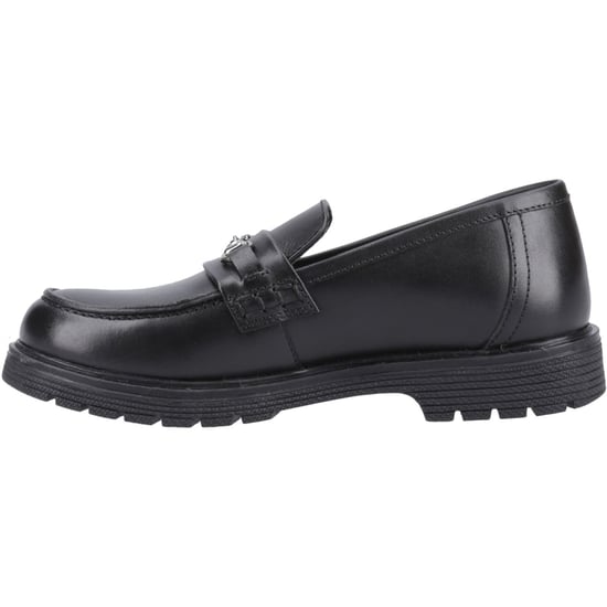 Hush Puppies Lydia Senior Leather Girls's Black Loafers - Image 4