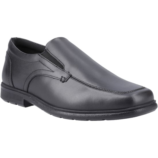 Pod Carpenter Leather Boys's Black Loafers - Image 1