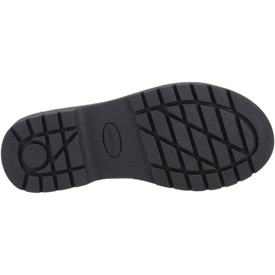 Hush Puppies Lydia Patent Senior Leather Girls's Black Loafers - Image 3