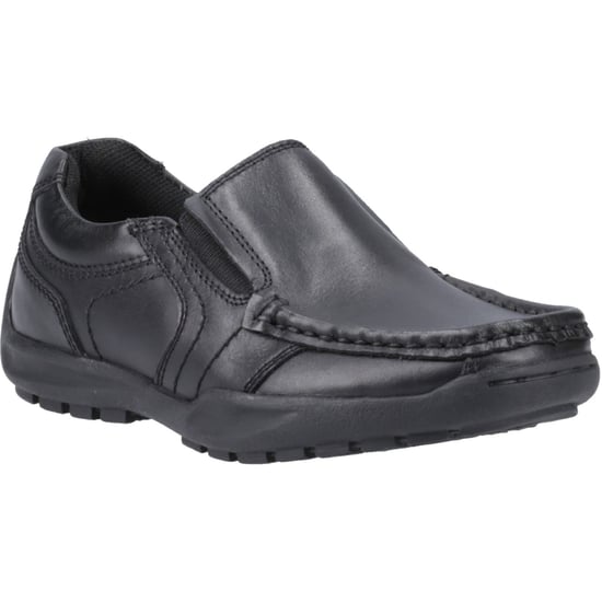 Hush Puppies Morgan Läderherrarnas Svarta Loafer - Image 1