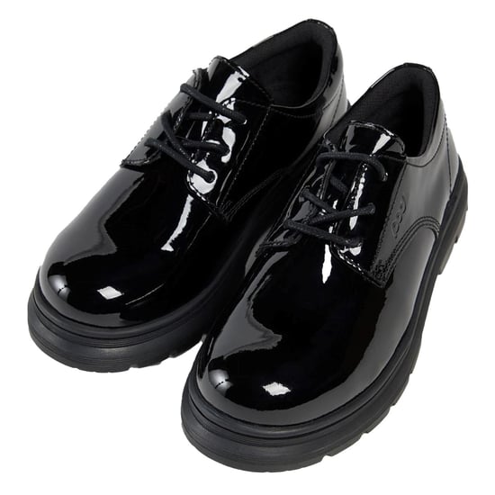 Pod Irene Faux Läder Flickors Svart Lackloafers - Image 4