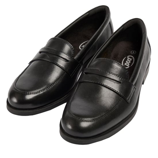 Pod Islay Meisjes Zwarte Leren Mocassins - Image 4