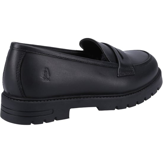 Hush Puppies Hazel Loafer SNR Leather Girls's Black Loafers - Image 2