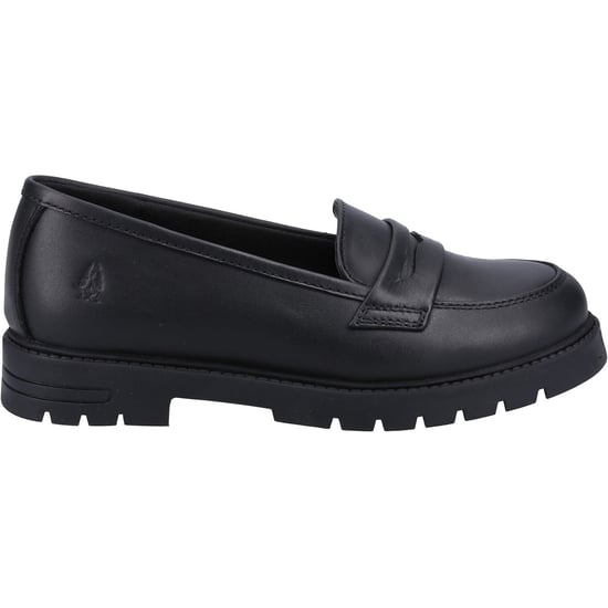 Hush Puppies Hazel Loafer SNR Leather Girls's Black Loafers - Image 4