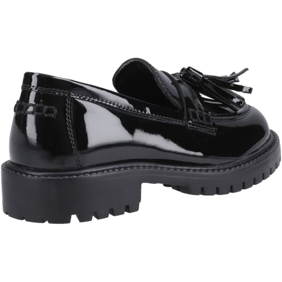 Hush Puppies Abigail Patent Senior Flickors Svarta Mockasiner I Läder - Image 2