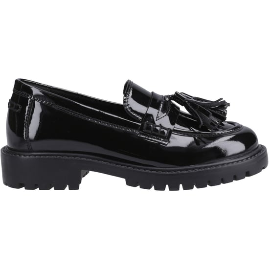 Hush Puppies Abigail Patent Senior Flickors Svarta Mockasiner I Läder - Image 5