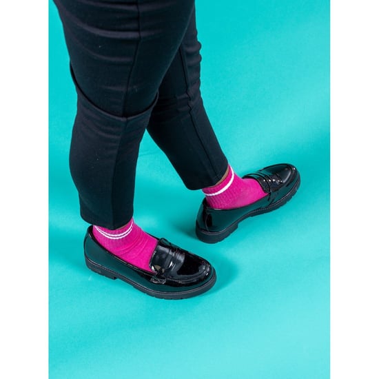 Hush Puppies Hazel Patent SNR Leather Girls's Black Loafers - Image 6