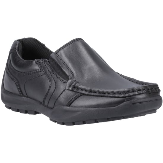 Hush Puppies Morgan Läderherrarnas Svarta Loafer - Image 1