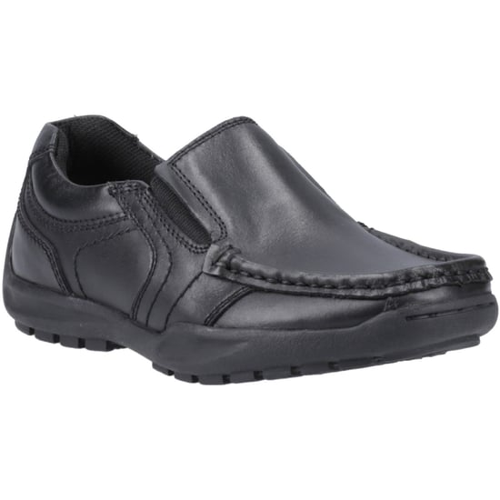 Hush Puppies Morgan Läderherrarnas Svarta Loafer - Image 1