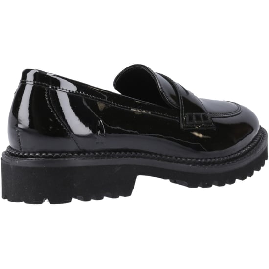 Hush Puppies Grazia Meisjes Zwarte Leren Mocassins - Image 2