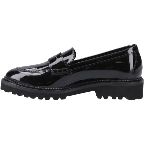 Hush Puppies Grazia Meisjes Zwarte Leren Mocassins - Image 4