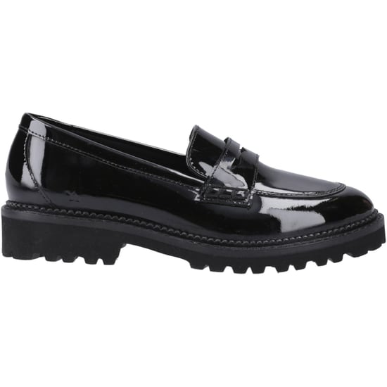 Hush Puppies Grazia Meisjes Zwarte Leren Mocassins - Image 5