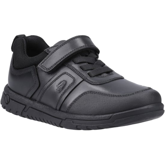 Hush Puppies Sutton Bungee Leather Boys's Black Lace-Up Shoes - Image 1