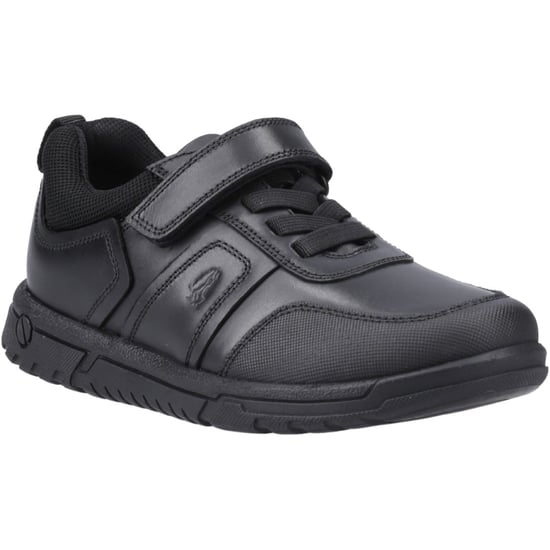 Hush Puppies Sutton Bungee Leather Boys's Black Lace-Up Shoes - Image 1