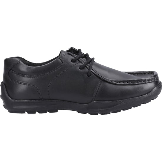 Hush Puppies Mackenzie Wallabee Läderpojkar Svarta Snörskor - Image 5