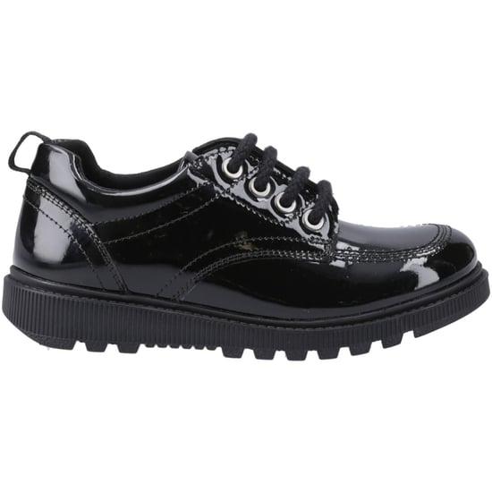 Hush Puppies Keeley Meisjes Zwarte Veterschoenen Van Leer - Image 5