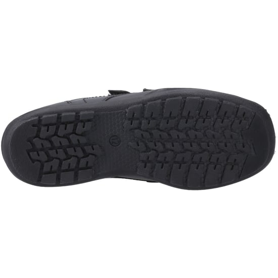 Hush Puppies Maddox Touch Fastening Leather Boys's Black Shoes - Image 3