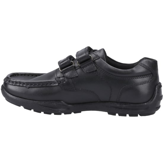 Hush Puppies Maddox Touch Fastening Leather Boys's Black Shoes - Image 4