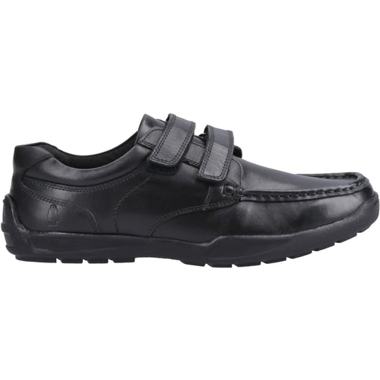 Hush Puppies Maddox Touch Fastening Leather Boys's Black Shoes - Image 5