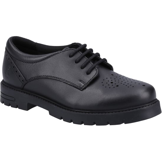 Hush Puppies Jayne Lace Up SNR Meisjes Zwarte Veterschoenen Van Leer - Image 1