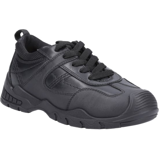 Hush Puppies Travis JNR Leather Boys's Black Lace-Up Shoes - Image 1