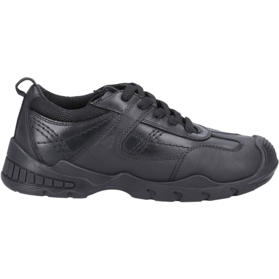 Hush Puppies Travis JNR Leather Boys's Black Lace-Up Shoes - Image 5