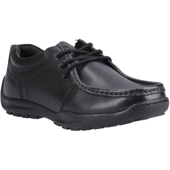 Hush Puppies Mackenzie Wallabee Läderpojkar Svarta Snörskor - Image 1