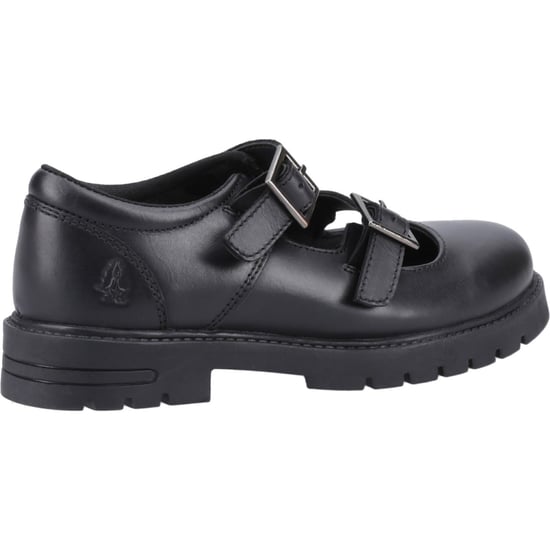 Hush Puppies Ella Senior Meisjes Zwart Leren Schoenen - Image 2