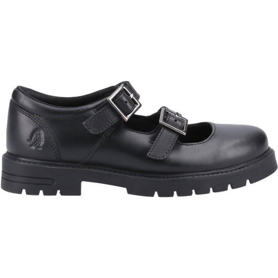 Hush Puppies Ella Senior Meisjes Zwart Leren Schoenen - Image 5