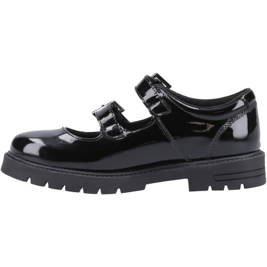 Hush Puppies Ella Patent Senior Meisjes Zwart Leren Schoenen - Image 4