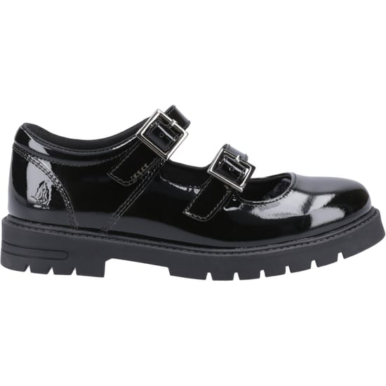 Hush Puppies Ella Patent Senior Meisjes Zwart Leren Schoenen - Image 5
