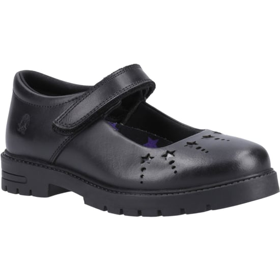 Hush Puppies Sabrina Senior Leather Girls's Black Shoes - Image 1