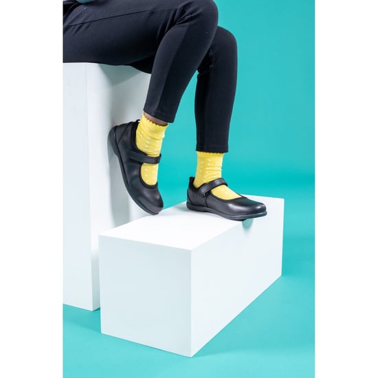Hush Puppies Bianca SNR Meisjes Zwart Leren Schoenen - Image 6
