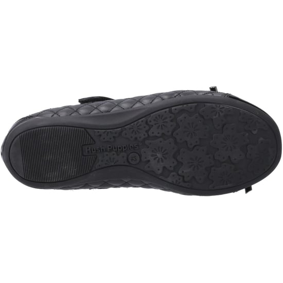 Hush Puppies Lottie Leather Girls's Black Ballet Flats - Image 3