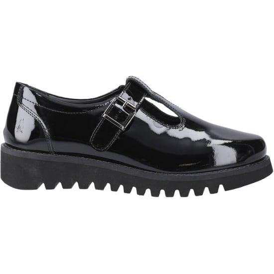Hush Puppies Florrie T-Bar Flickors Svarta Skor I Läder - Image 5