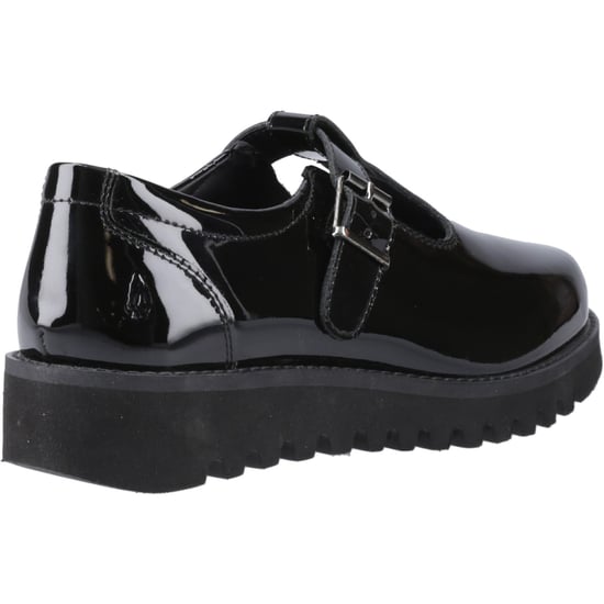 Hush Puppies Florrie T-Bar Flickors Svarta Skor I Läder - Image 2