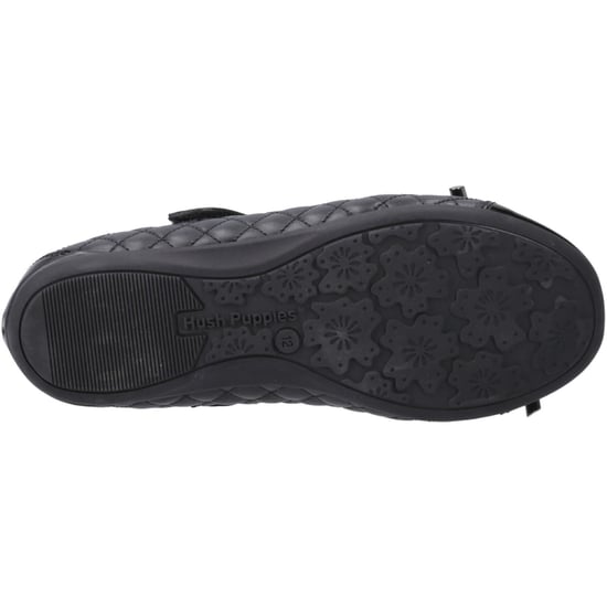 Hush Puppies Lottie Leather Girls's Black Ballet Flats - Image 3