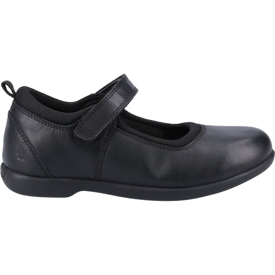 Hush Puppies Bianca JNR Flickors Svarta Skor I Läder - Image 4
