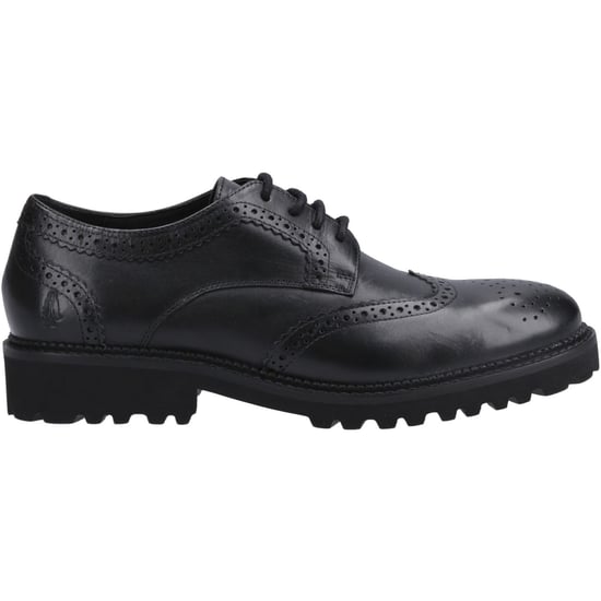 Hush Puppies Gabi Lace Up Läderflickors Svarta Brogues - Image 5