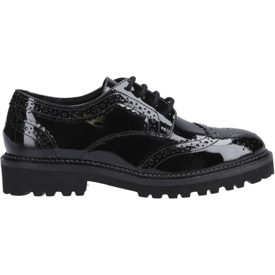 Hush Puppies Gabi Lace Up Läderflickors Svarta Brogues - Image 5
