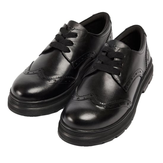 Pod Fiona Meisjes Zwart Leren Brogues - Image 4