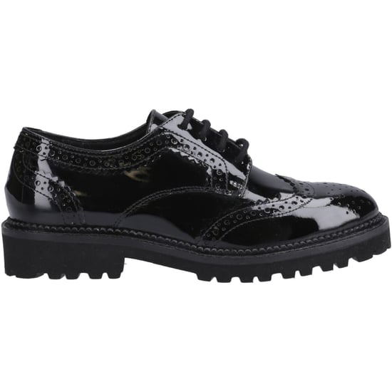 Hush Puppies Gabi Lace Up Läderflickors Svarta Brogues - Image 5