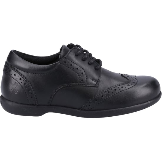 Hush Puppies Bridget JNR Läderflickors Svarta Brogues - Image 4