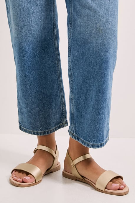 Wide Fit Faye Faux Leather Flat Sandals - Image 4