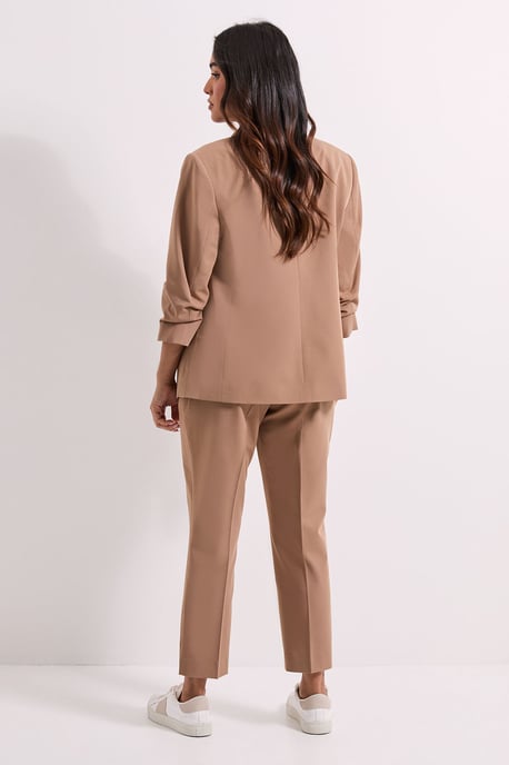 Petite Ruched Sleeve Blazer - Image 3
