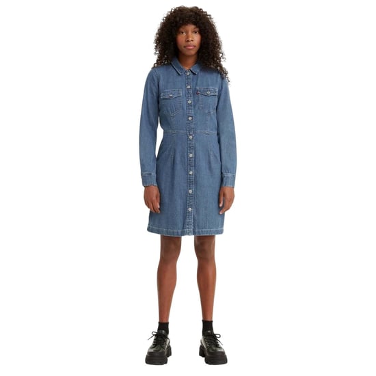 Levis Dames/Dames Ellie Denim Jurk (Denim) - Image 3