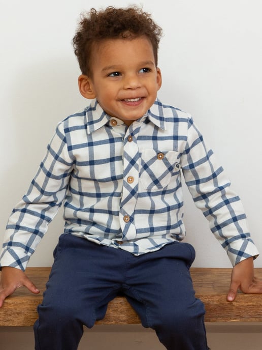 Kite Clothing Check Shirt Cream - Image 2