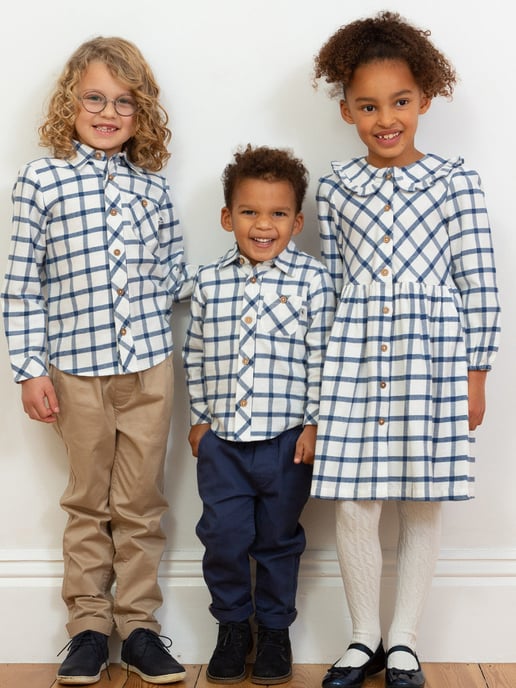 Kite Clothing Check Shirt Cream - Image 4