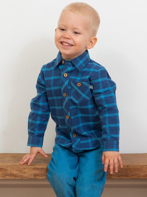 Kite Clothing Check Shirt Navy - Image 2